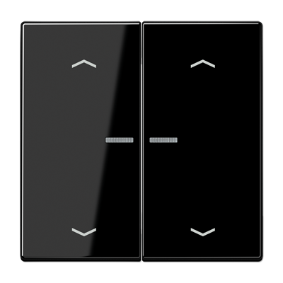 JUNG Клавиша для KNX кнопки, 2 группы, с окошком и символами"стрелки" дюропласт черный LS102KO5PSW