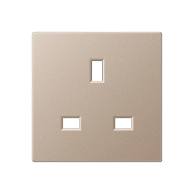 JUNG Розетка БС 2п+Е со шторками шампань A3521CH