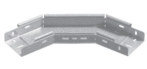 OSTEC Поворот горизонтальный регулируемый 400х80, толщ. 1,0 мм, Сендзимир цинк