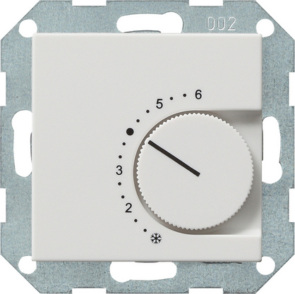 Gira S-55 Бел Терморегулятор с переключающим контактом 039627