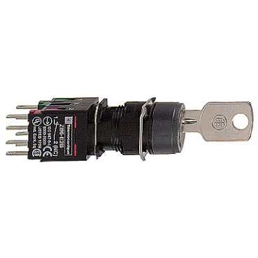 Купить SE Переключатель 16мм 3 положения с ключем XB6AGH5B