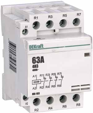 Купить Dekraft Модульный контактор 4НЗ 40А 230В МК-103