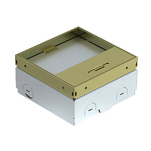 OBO Bettermann Лючок UDHOME-ONE пустой (крышка с выемкой 15 мм) 140х140х75–105 мм, нагрузка до 15 кН, латунь 7368286