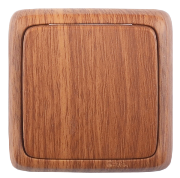 Hegel Альфа наруж Дуб ВА10-113-05 Выключатель 1-клавишный с изол. пластиной