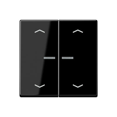 JUNG Клавиша для KNX кнопки, 2 группы, с окошком, символы стрелки дюропласт черный A102KO5PSW