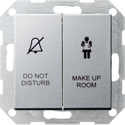 Gira Двухклавишный выключатель в сборе для управления индикатором состояния номера в гостинице 110426