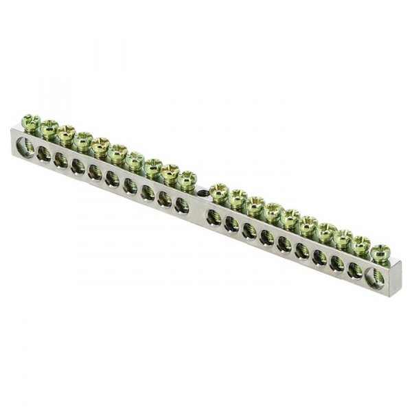 EKF PROxima Шина PEN "ноль-земля" (6x9мм) 20 отв. цинк крепеж по центру