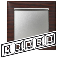 Купить Legrand Valena Темное дерево/Серебро Рамка 5-ая горизонт. 770375