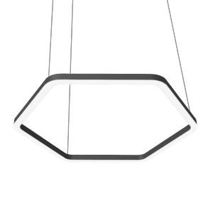 Varton Светодиодный светильник Enso G 1100х980х40 мм 78 Вт 3000 К подвесной RAL9005 черный матовый с рассеивателем опал V1-R0-9G524-30000-2007830