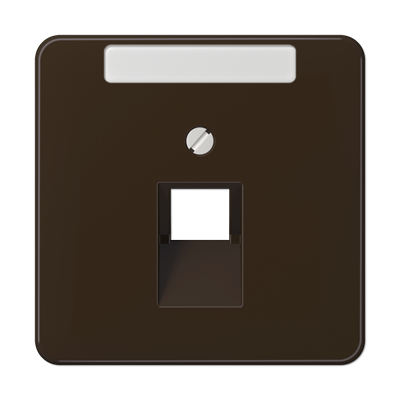 JUNG CD 500/CD plus Коричневая Накладка 1-ой наклонной ТЛФ/комп розетки с полем для надписи CD569-1NAUABR