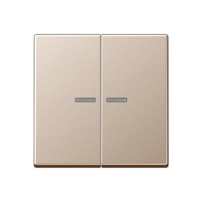 JUNG Клавиша для KNX кнопки, 2 группы, с окошком дюропласт шампань A102KO5CH