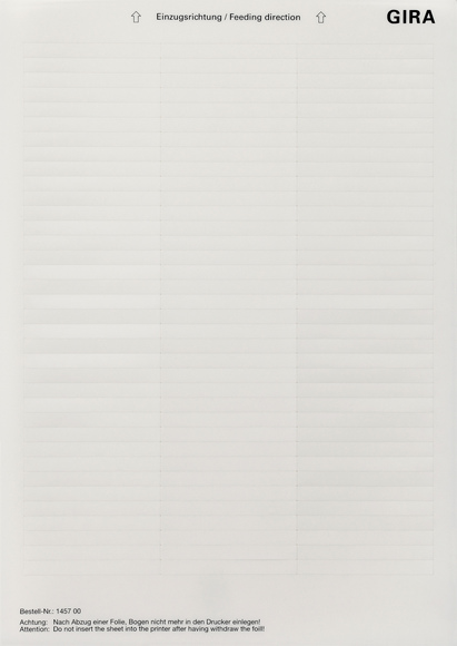 Gira Вкладыши для надписей 145700