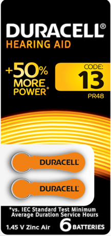 Duracell 5005479 Элемент питания для слуховых аппаратов ZA13-6BL Б0039180