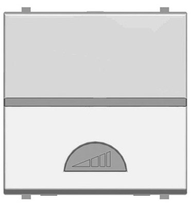 ABB NIE Zenit Серебро Светорегулятор нажимной 40-450W для л/н и г/л с обмот. тр-ром, 2 мод 2CLA226000N1301