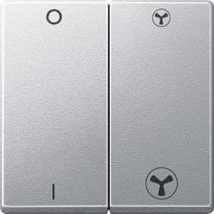 Купить SE Merten SM Алюминий Две клавиши для механизма выключателя вентилятора MTN435060