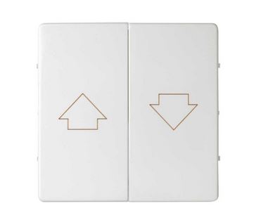 Simon S82 Concept Матовый белый, Клавиша 2-я для жалюзи с блокировкой и пиктограммой "стрелки" 8200028-090