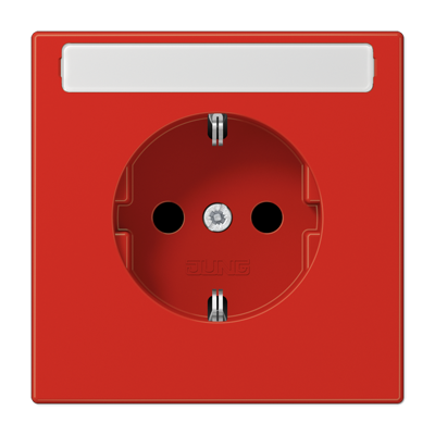 JUNG SCHUKO розетка с полем для надписи 9x58 мм, красный LS1520BFNART