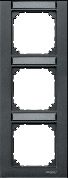 Купить SE Merten SM Антрацит Рамка 3-ая с полем для надписи вертикальная (MTN476314)