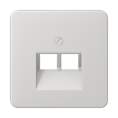 JUNG CD 500/CD plus Светло-серая Накладка 2-ой наклонной ТЛФ/комп розетки CD569-2UALG