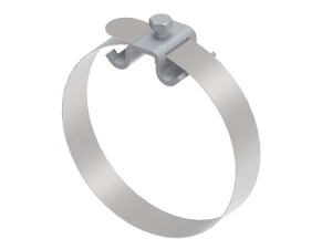 OSTEC Обойма для круглого проводника на водосток L-160, нерж. AISI 304