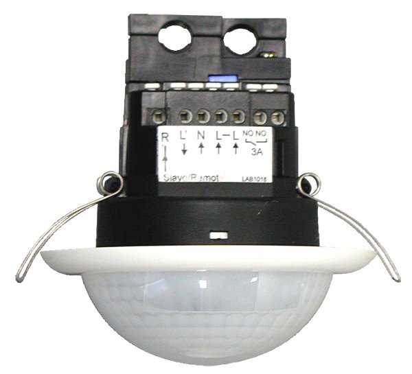 BEG Белый Датчик присутствия коридорный 360°, с доп. каналом (HVAC), диаметр действия 40х20м IP20 92143