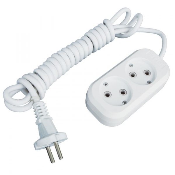 EKF PROxima Удлинитель "Эксперт" 2 гнезда 2 метра 10А/2,2кВт без заземления ПВС 2х0,75