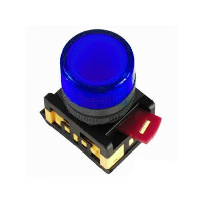 Купить IEK Лампа AL-22TE сигнальная d22мм синий неон/240В цилиндр