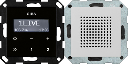 Gira Радиоприемник скрытого монтажа с функцией RDS с динамиком 2280015