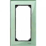 Купить SE Merten SM M-Elegance Стекло Зеленое кальцит Рамка 2-ая без перегородки MTN404804