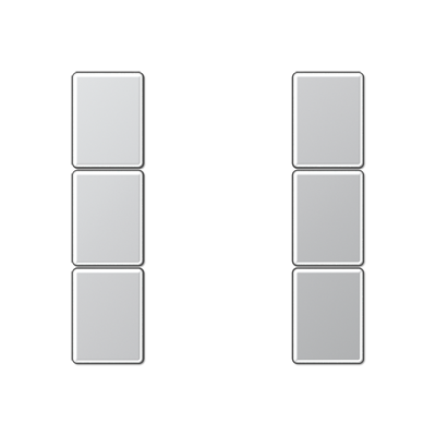 JUNG комплект накладок 3гр алюминий A503TSAAL