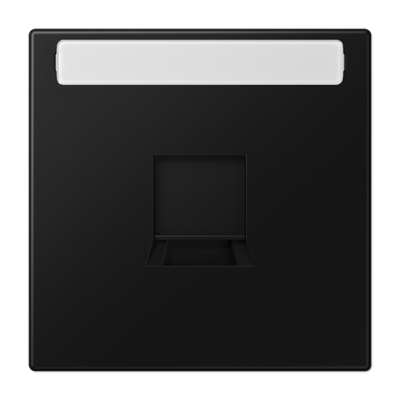 JUNG LS 990 Черный матовый Плата для одного модуля с полем для надписи, фиксация защёлкиванием LS1969-15NAWESWM