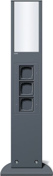Gira Антрацит Энергетическая стойка с 3-мя гнездами и световым элементом 769 мм 134928