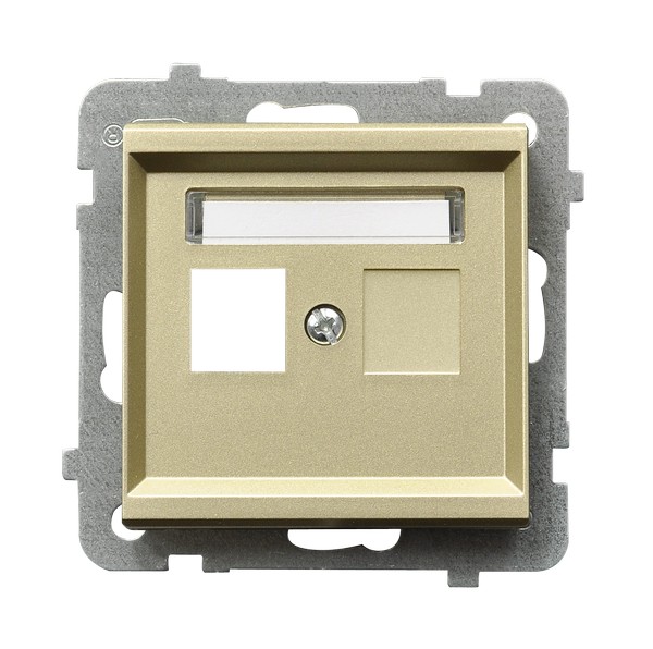 Ospel Sonata Шампанский золотой Накладка компьютерной розетки 2-й, без рамки GPK-2R/p/39