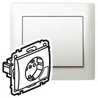 Legrand Galea Life Жемчуг Розетка с/з, с выталкивателем 771524