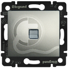 Купить Legrand DIY Valena Алюм Выключатель 1-клавишный с подсветкой 694340