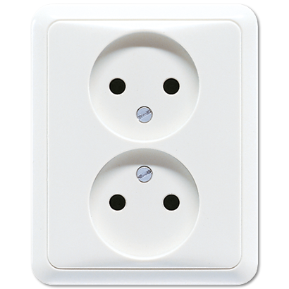 JUNG двойная розетка для внутреннего монтажа в сборе, белый CD5010WW