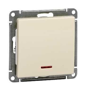 Systeme Electric Wessen 59 Беж Выключатель 1-клавишный с подсветкой 10АХ