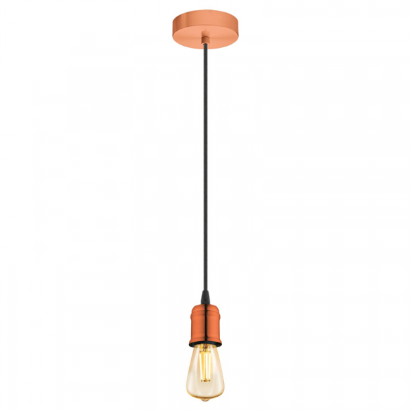 Eglo 32539 Подвес YORTH, 1х60W (E27), 100, H2000, сталь, брашированный медный