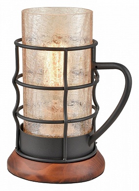 VELANTE 561-704-01 Настольная лампа Дуб, Черный/Янтарный E27 1*40W