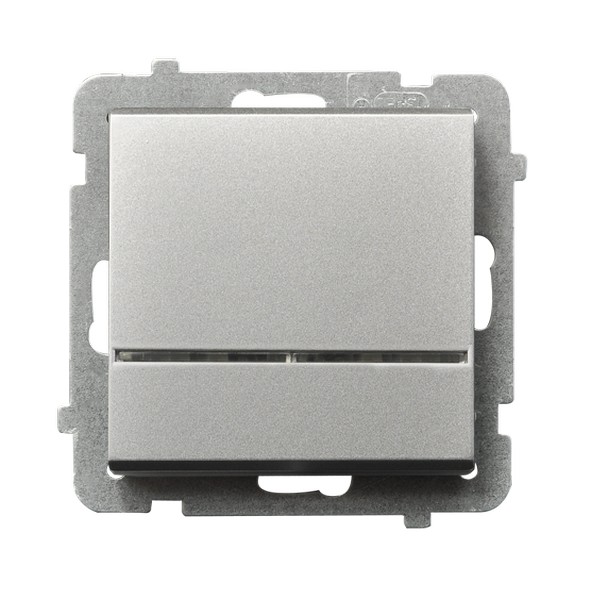 Ospel Sonata Серебро матовое Выключатель 1-клавишный с подсветкой, без рамки ŁP-1RS/m/38