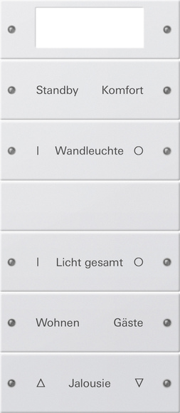 Gira Набор клавиш 5-местный Plus (2+3),  ГРАВИРОВКА 221503