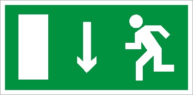 СТ ПЭУ 091/092 Указатель двери левооронний/правооронний (260х130) РС-M /комплект, 2шт./ MIZAR STANDARD пиктограмма