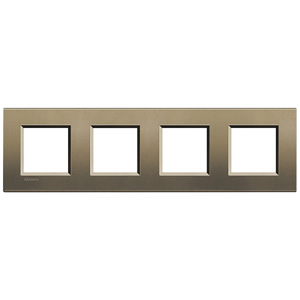 BT LL Коричневый шелк Рамка прямоугольная, 2+2+2+2 мод LNA4802M4SQ