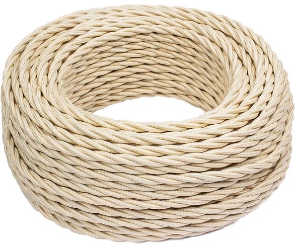 BIRONI Песочное золото матовый Витой провод 3*2,5 10м B1-435-719-10