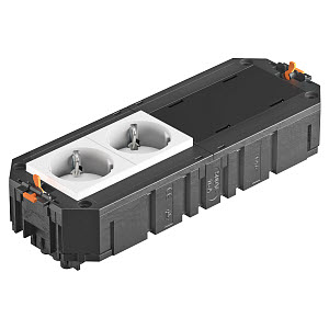 Купить OBO Bettermann Коробка монтажная укомплектованная UT4 GST18i (2 розетки + 2 заглушки) 7404674