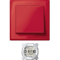 Купить SE Merten SM M-Smart Jumbo Красный Гигант Переключатель 1-клавишный, в сборе 161х161х32 MTN3341-1406