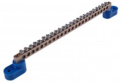 Hegel Шина _PE_ 63.24.2 Шина "РЕ" на 24 присоединения 63А 2 крепежных отверстия