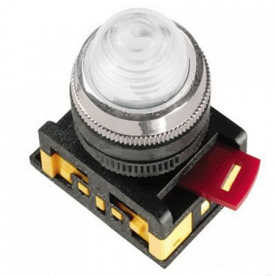 Купить IEK Лампа AL-22 сигнальная d22мм белый неон/240В цилиндр