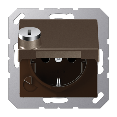 JUNG SCHUKO® розетка с замком, мокко A1520BFKLSLMO