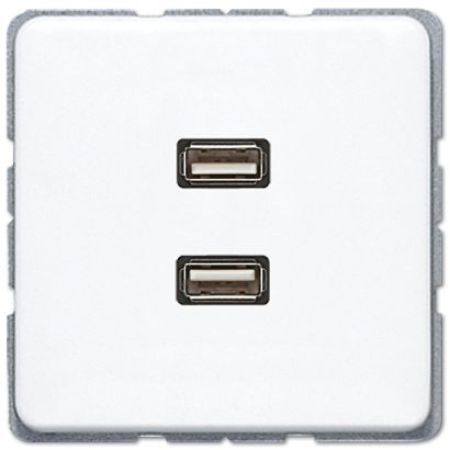 JUNG Мультимедиа разъём, белый MACD1153WW